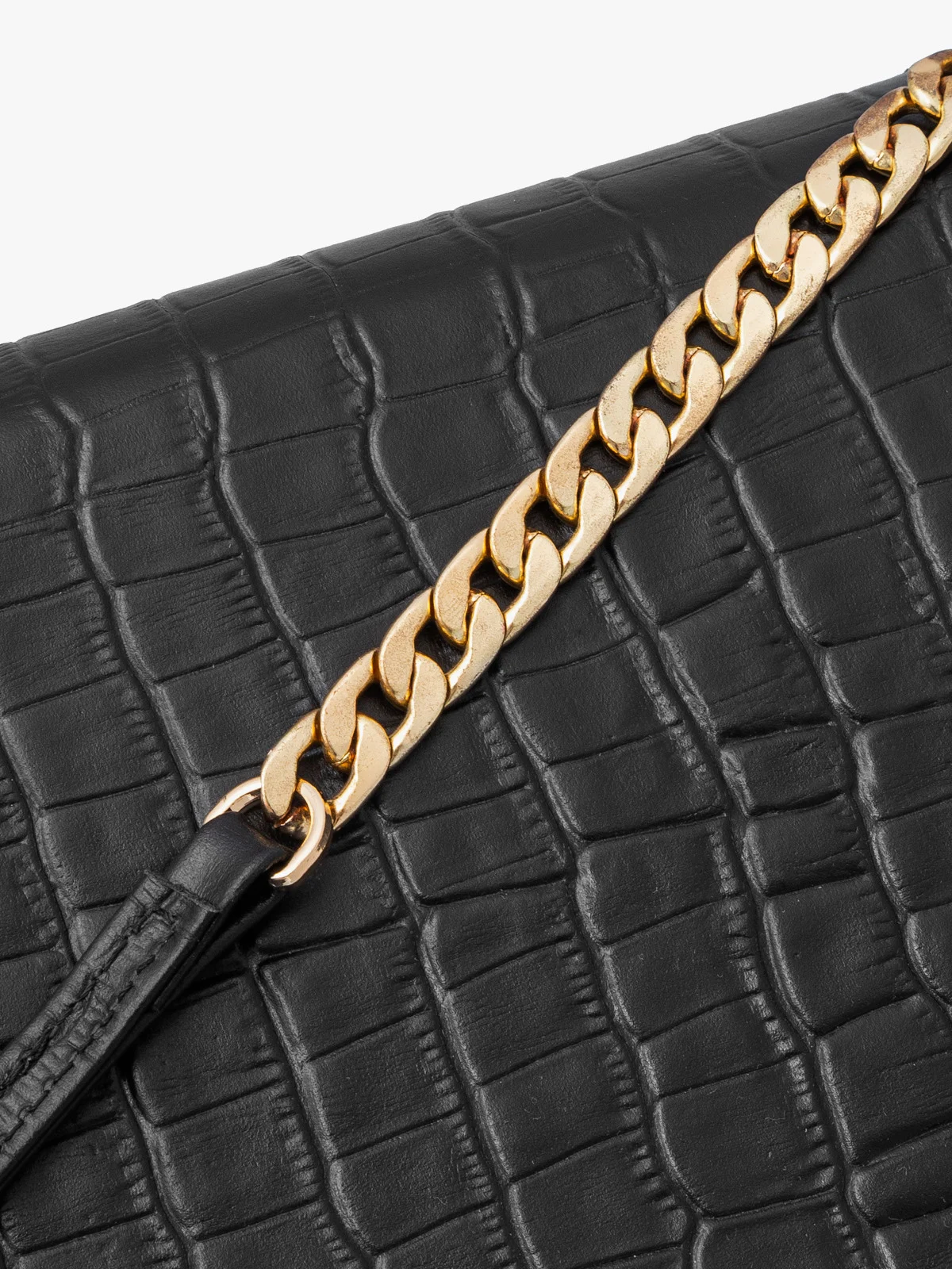 Elegancka, czarna torebka z motywem zwierzęcym