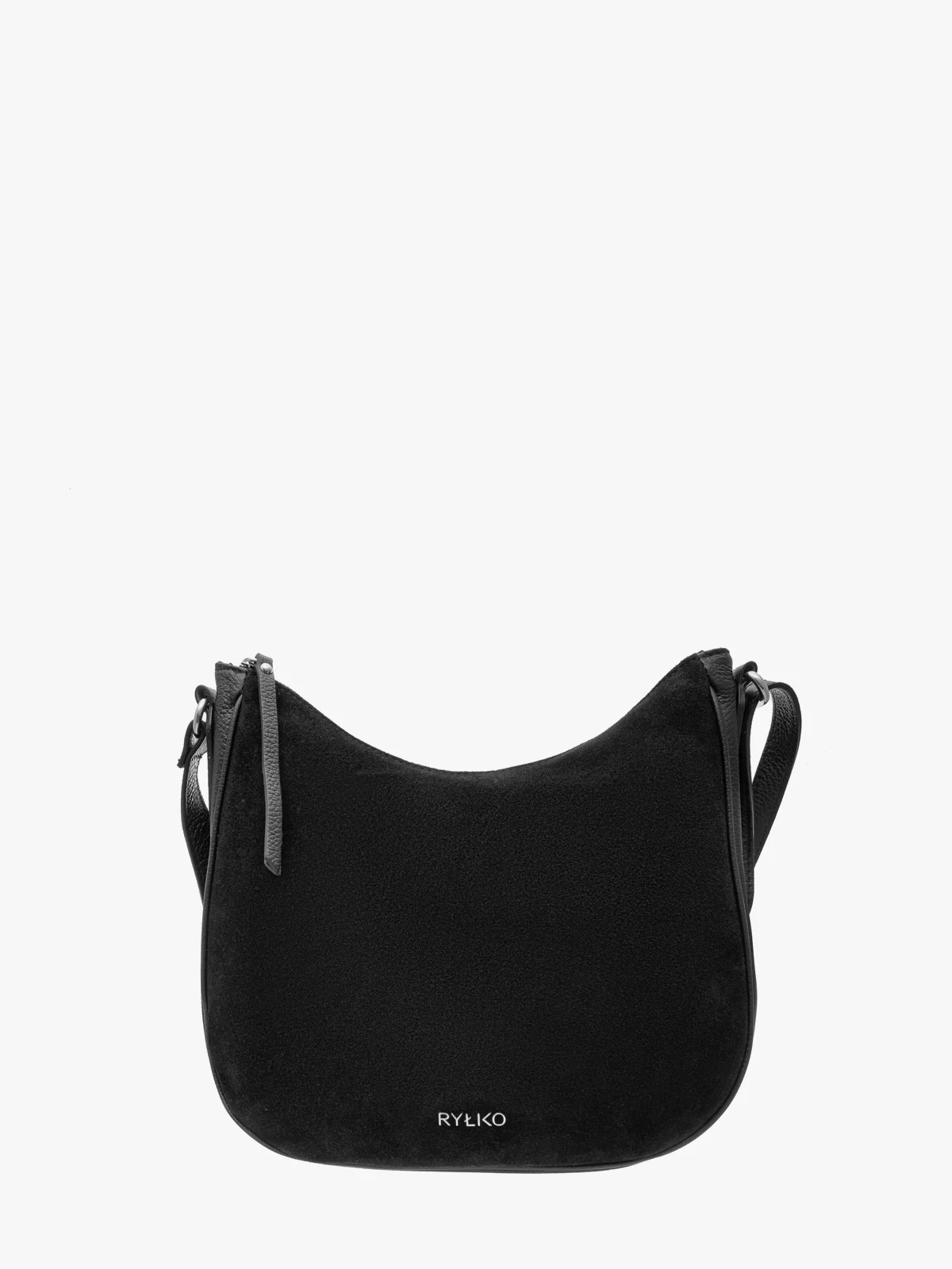 Czarna torebka średniej wielkości z logotypem