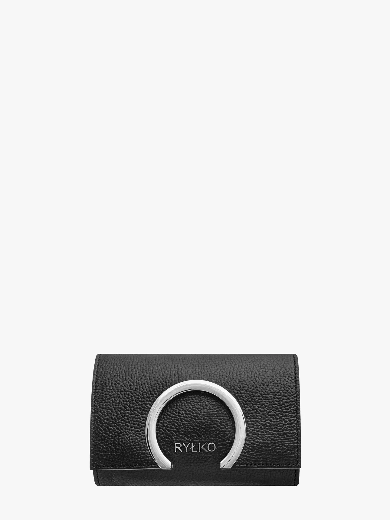 Mała, czarna torebka typu kopertówka