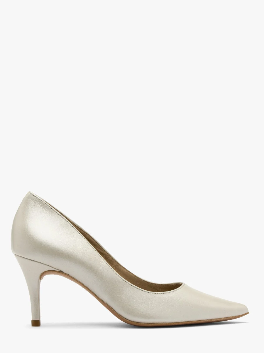 Perłowe czółenka damskie