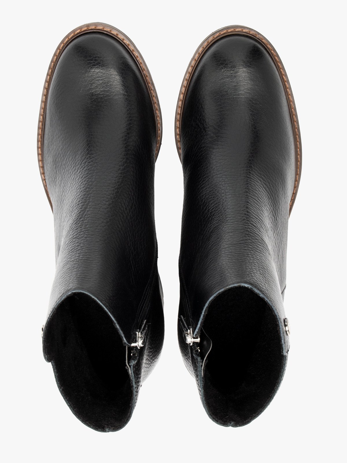 Klasyczne, czarne botki na klocku