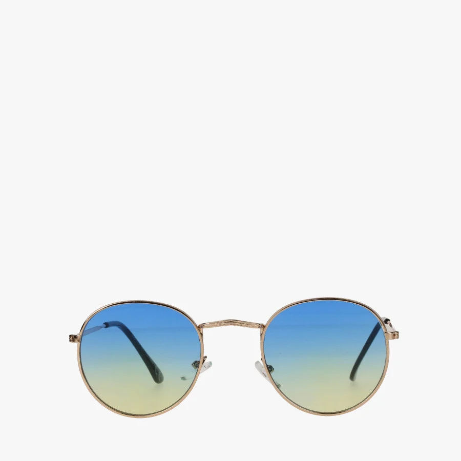 Dwukolorowe okulary przeciwsłoneczne w okrągłej oprawie
