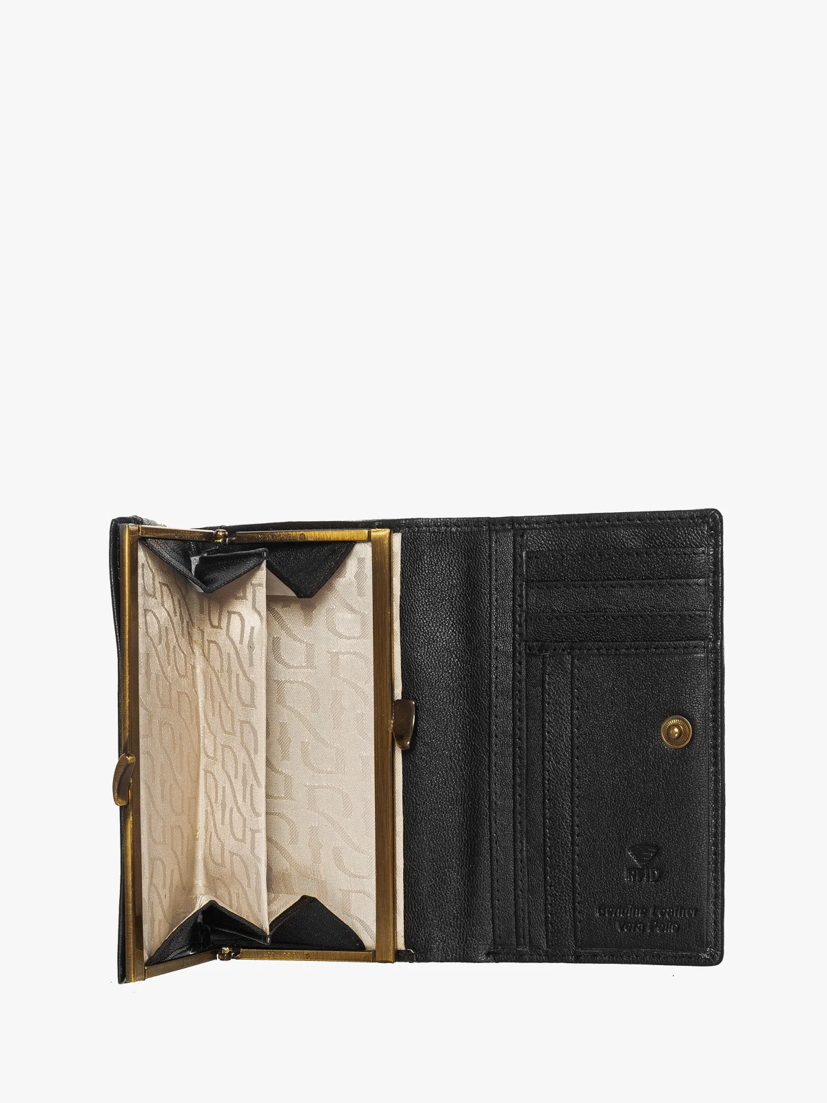 Czarny portfel damski