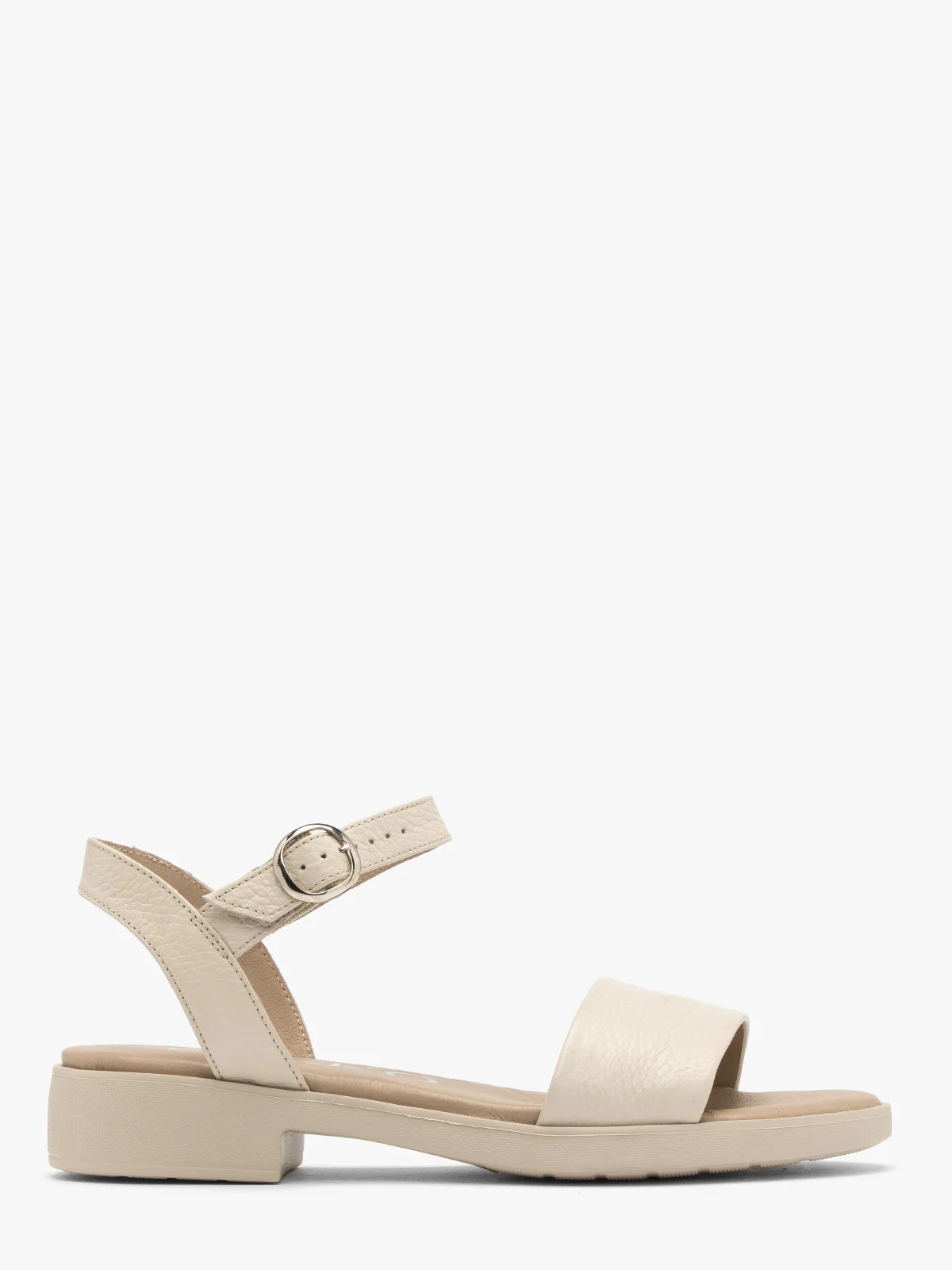 Kremowe sandały na lekkiej podeszwie