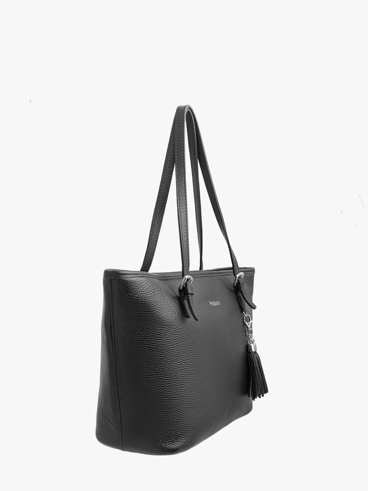 Elegancka, pakowna torebka damska na ramię w czarnym kolorze