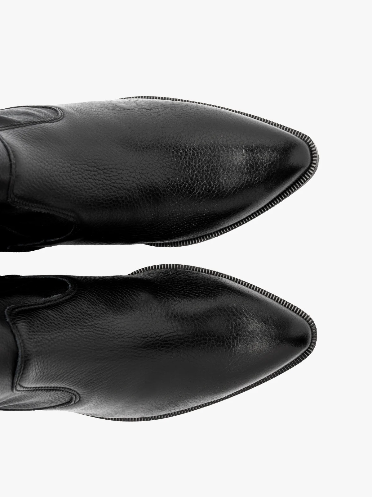 Czarne, elastyczne botki damskie na masywnym klocku