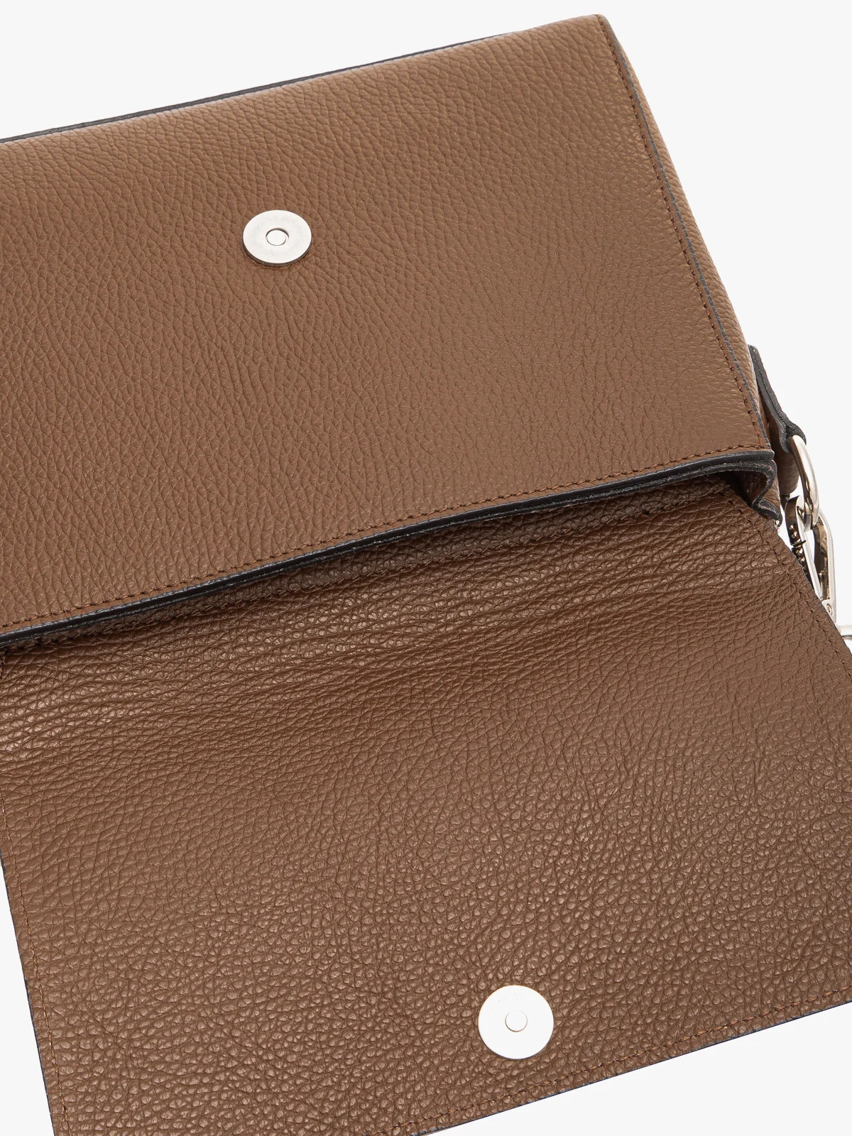 Brązowa torebka damska na szerokim pasku z taśmy