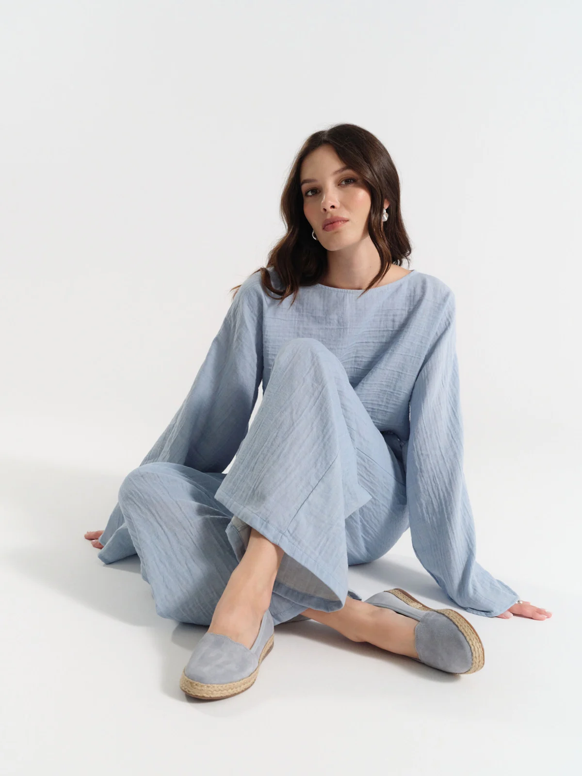 Niebieskie espadryle