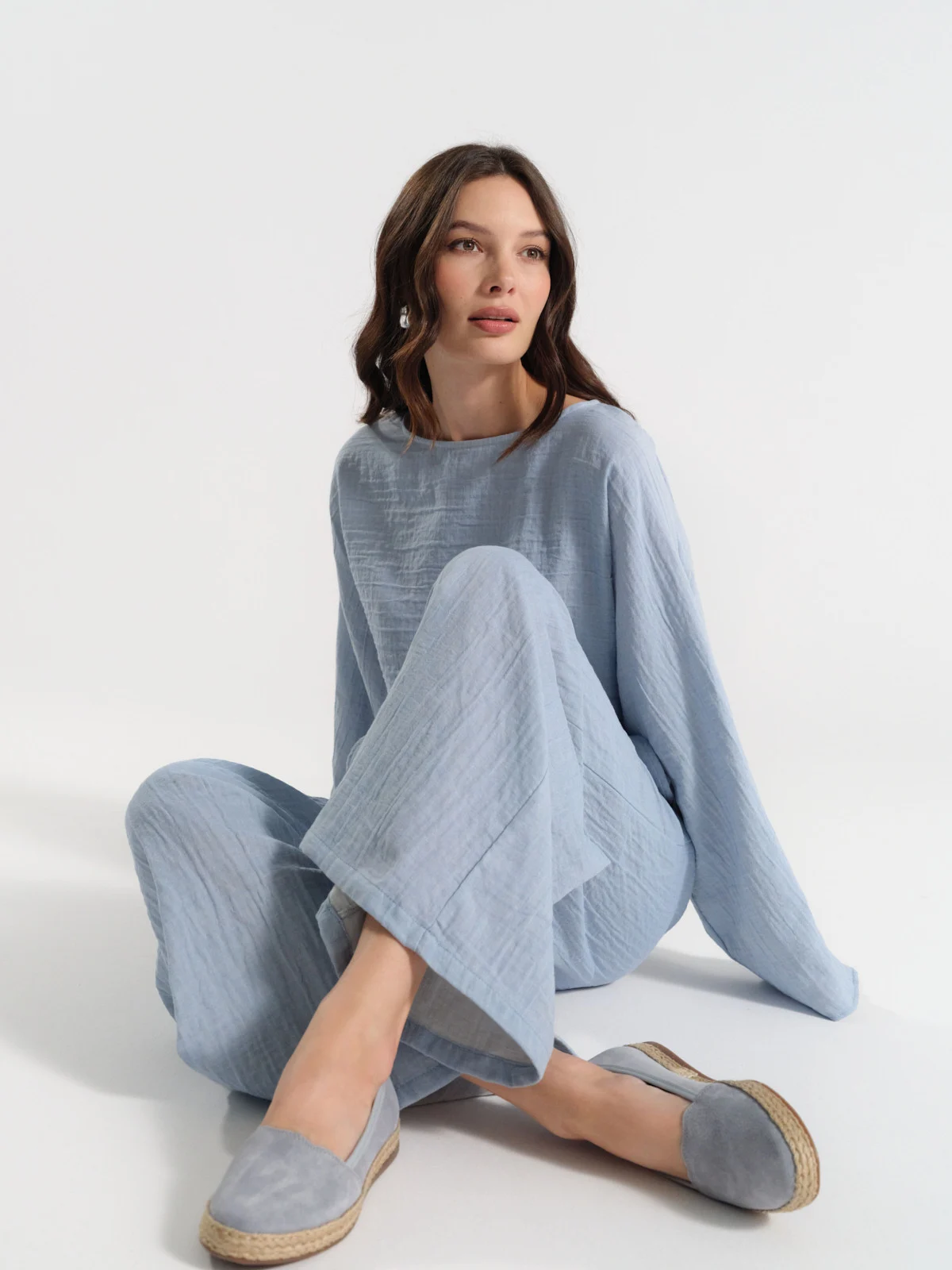 Niebieskie espadryle