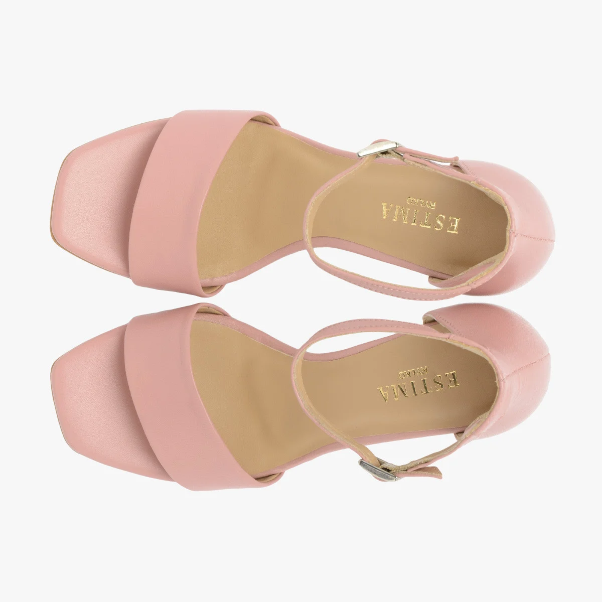 Różowe sandały na szpilce