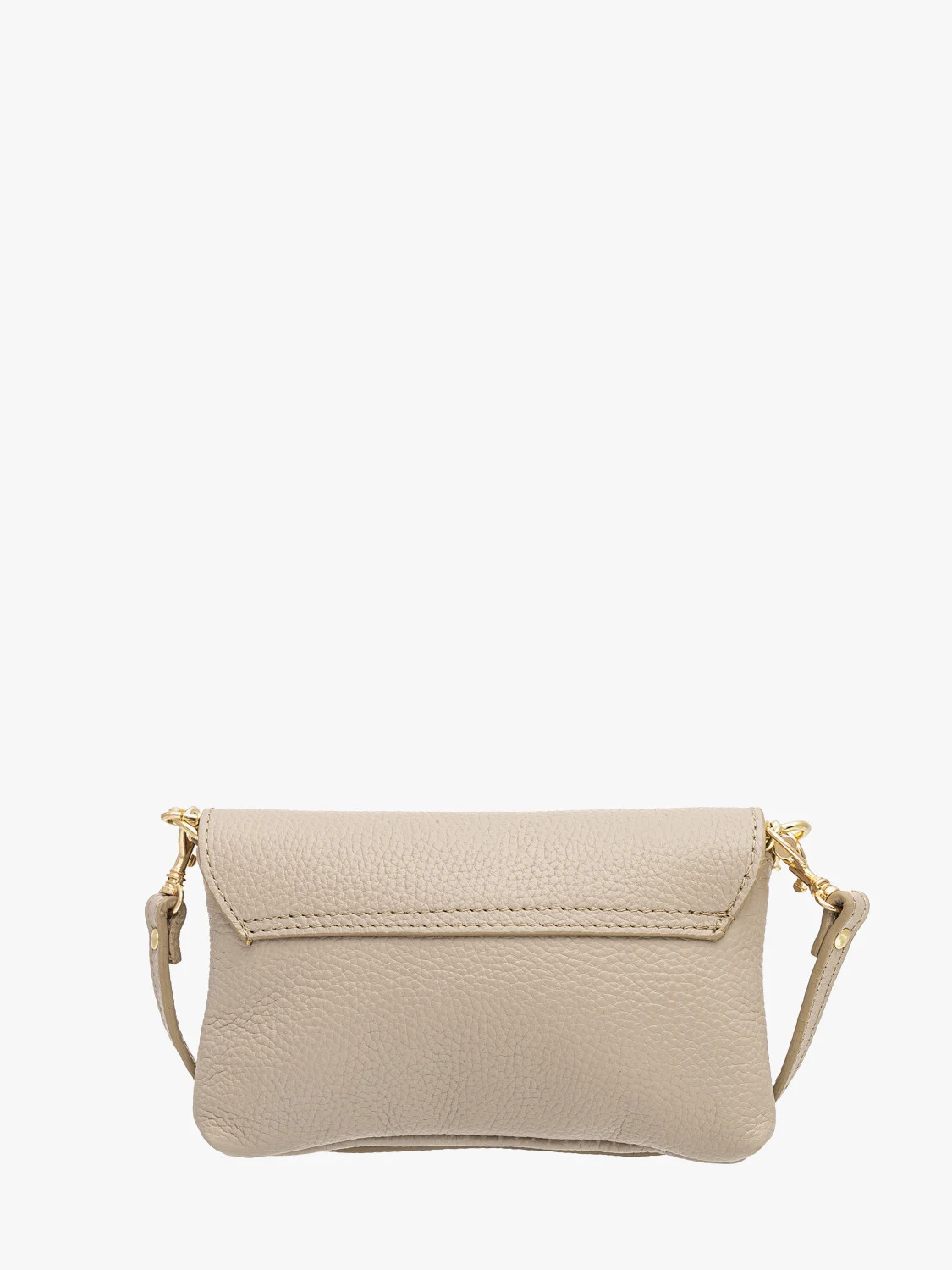 Beżowa, elegancka torebka ze złotym łańcuszkiem