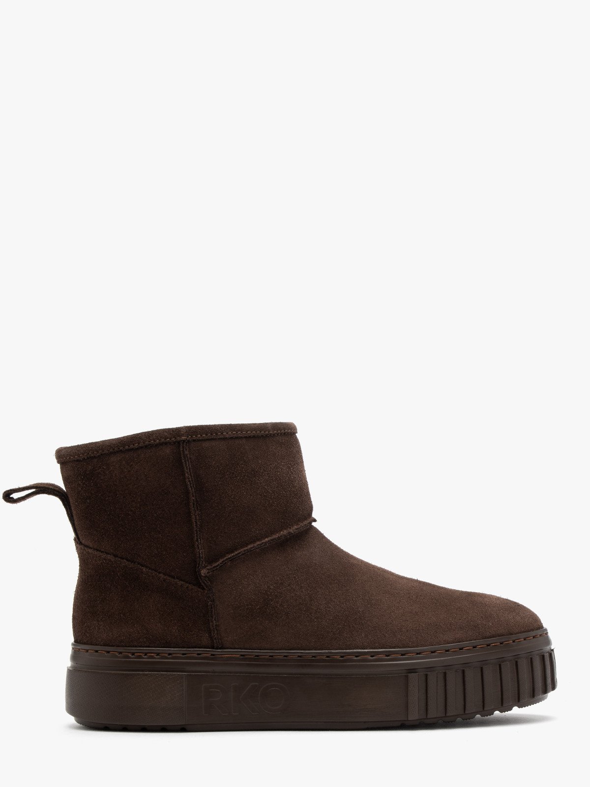 Brązowe śniegowce damskie z weluru