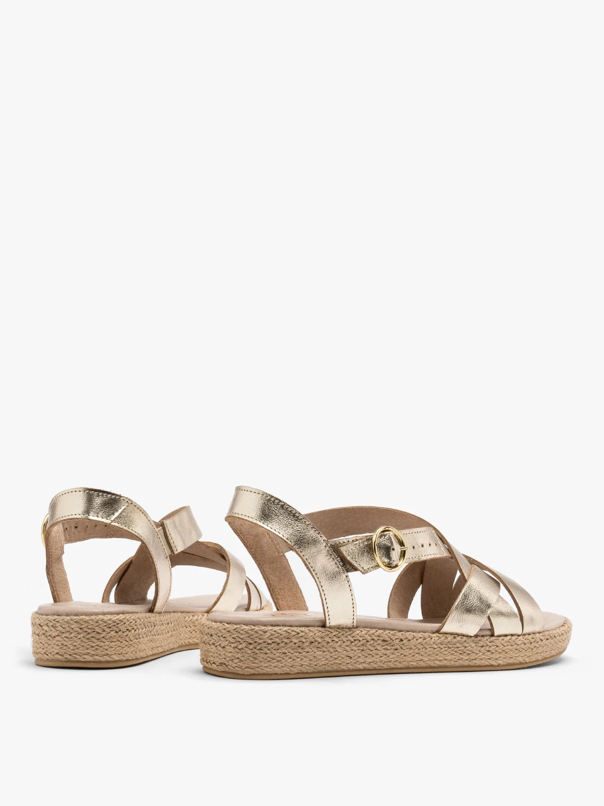 Platynowe sandały na ozdobnym spodzie