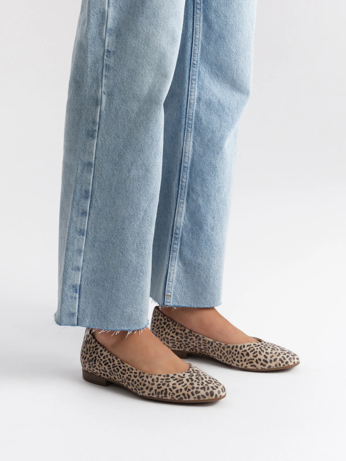 Baleriny damskie w panterkę