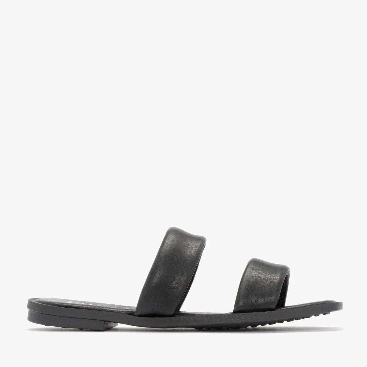 Czarne klapki z elastyczną cholewką