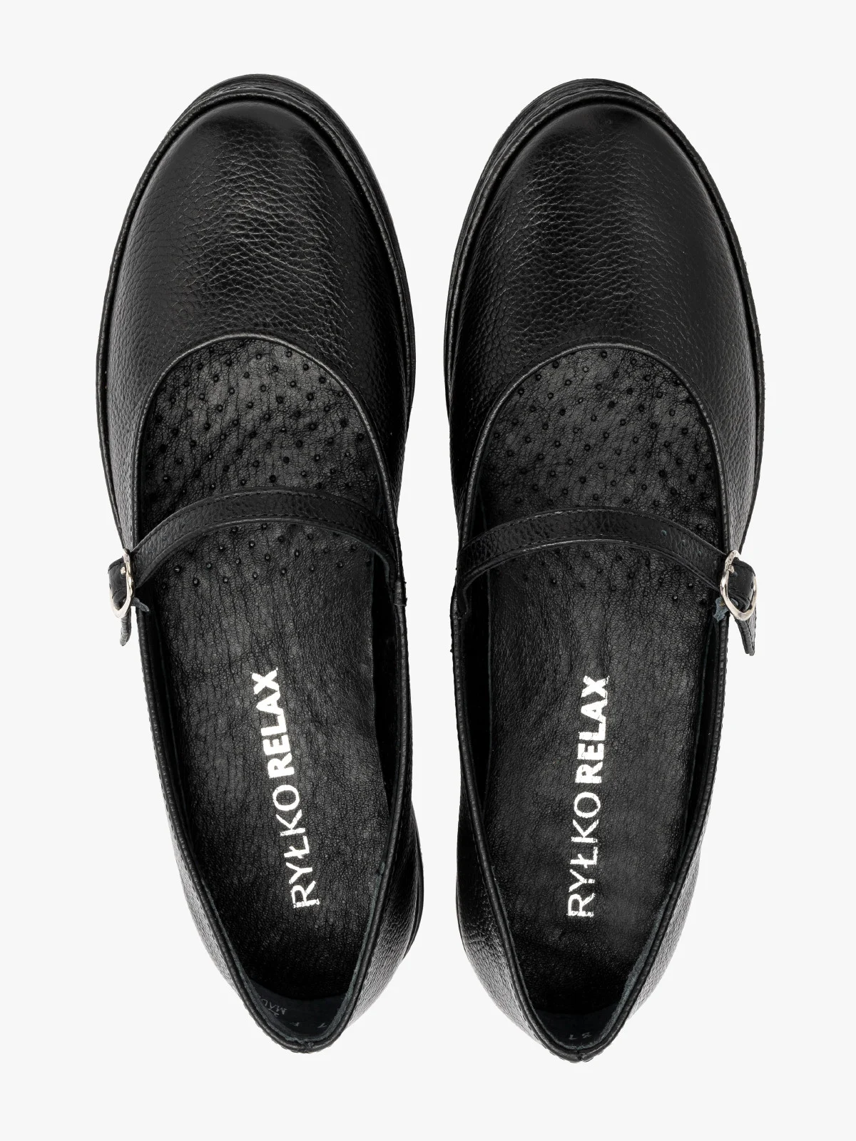 Czarne baleriny z paskiem