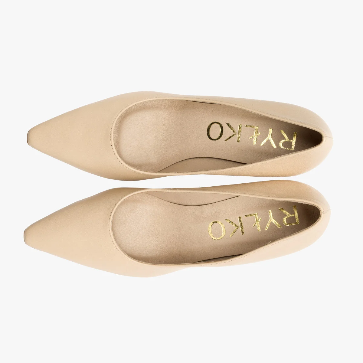 Beżowe czółenka na szpilce typu kaczuszka