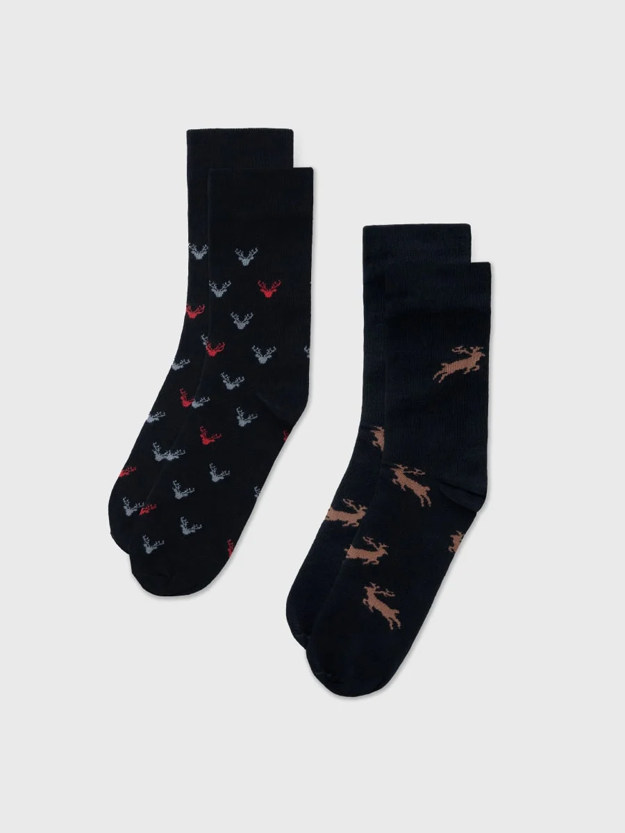 Świąteczne skarpety unisex z reniferami