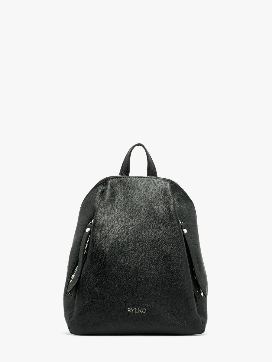 Czarny plecak z logotypem