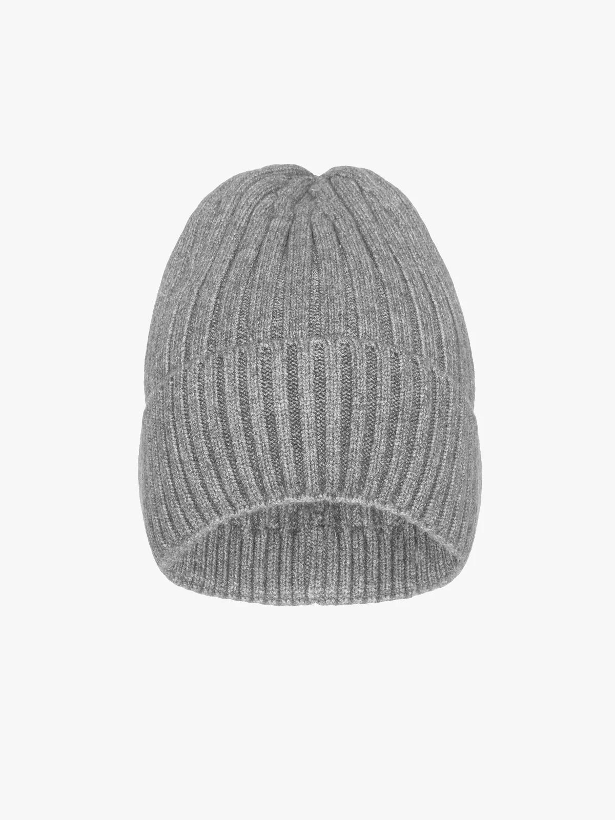 Czapka i szalik wykonane z elastycznej tkaniny z domieszką wełny w kolorze szarym