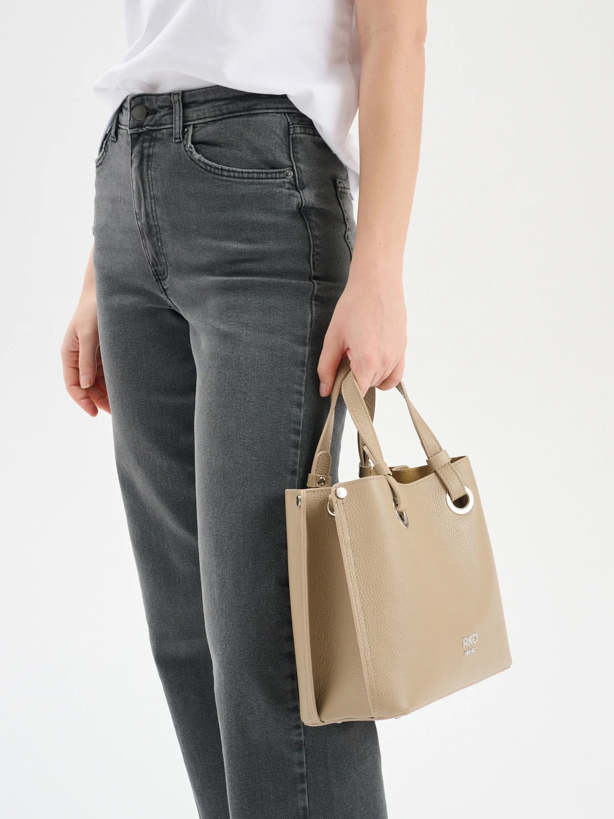 Ciemnobeżowa torebka damska