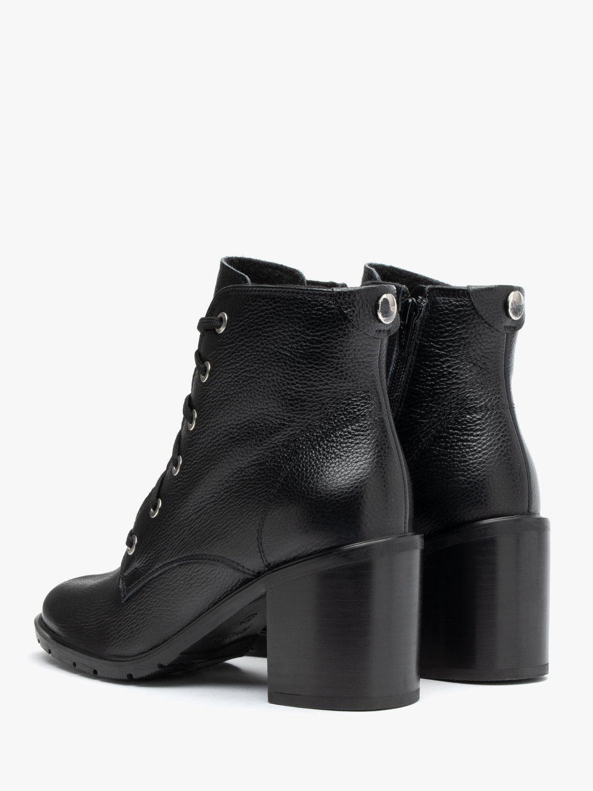 Trzewiki damskie na masywnym klocku