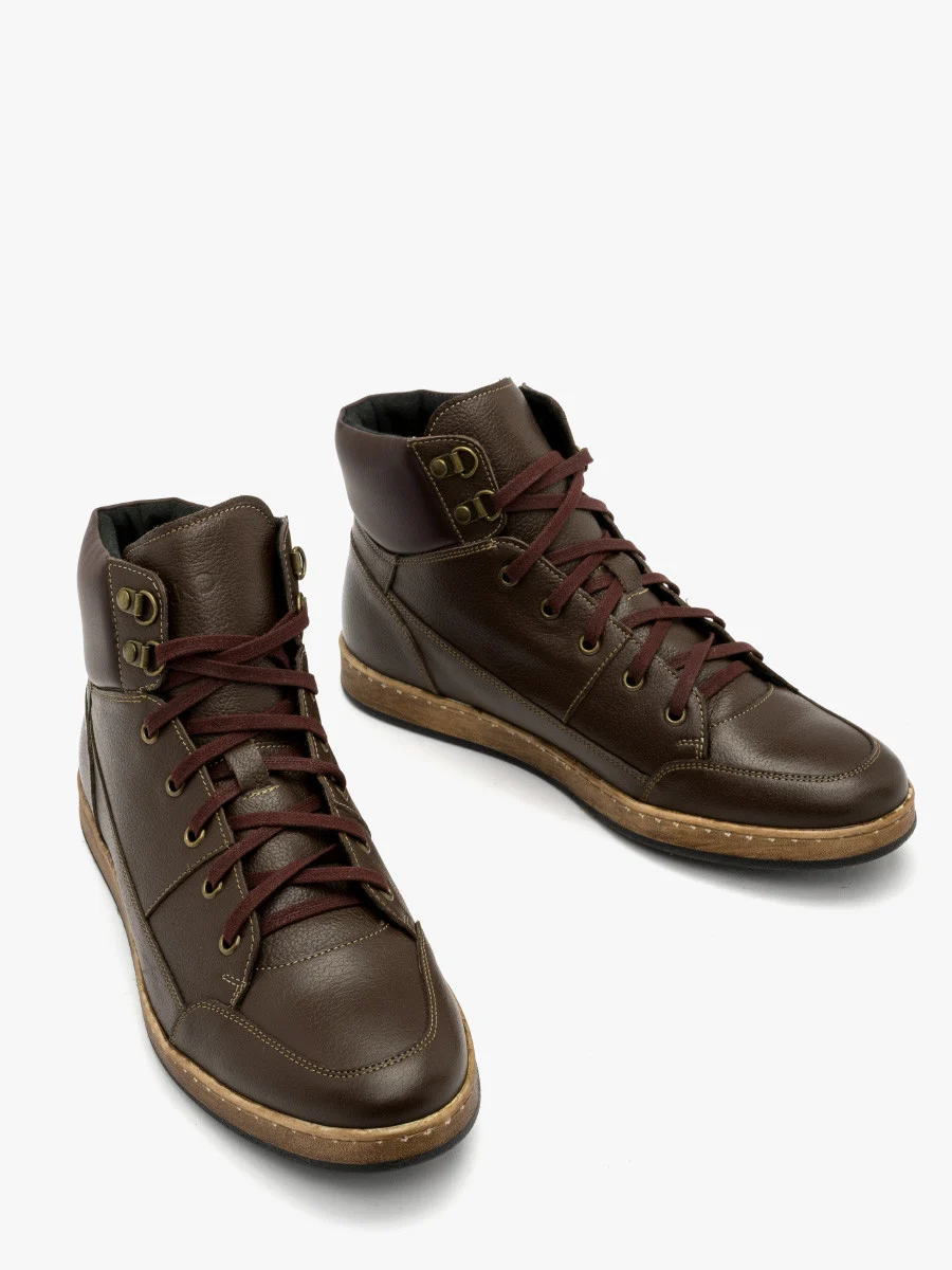 Ciemnobrązowy trzewik męski