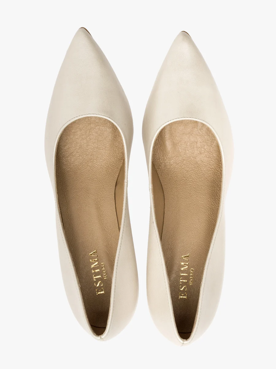 Perłowe czółenka damskie