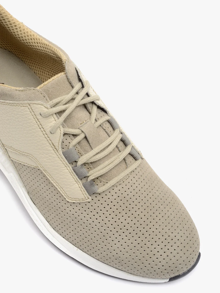 Beżowe, sportowe półbuty męskie