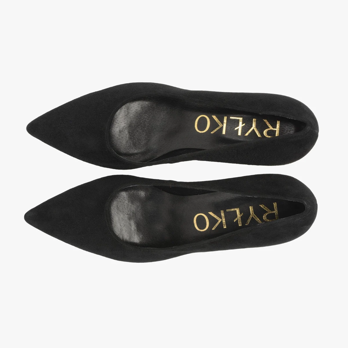 Czarne welurowe czółenka