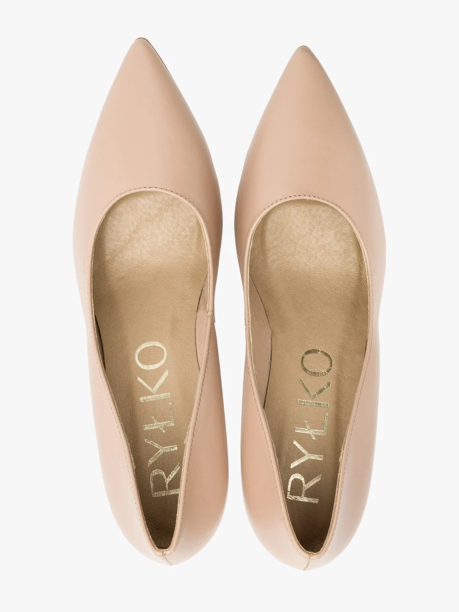 Beżowe czółenka na szpilce