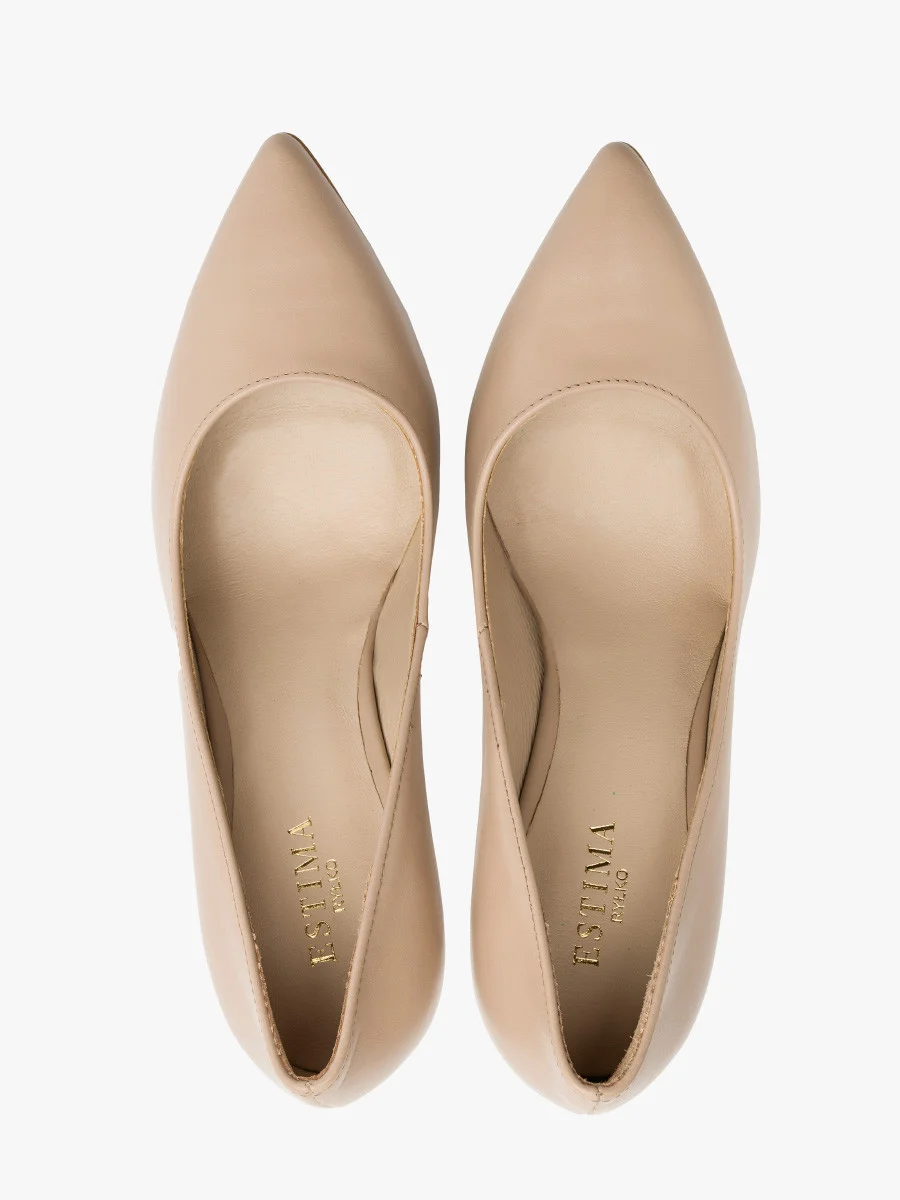 Beżowe czółenka na wysokiej szpilce