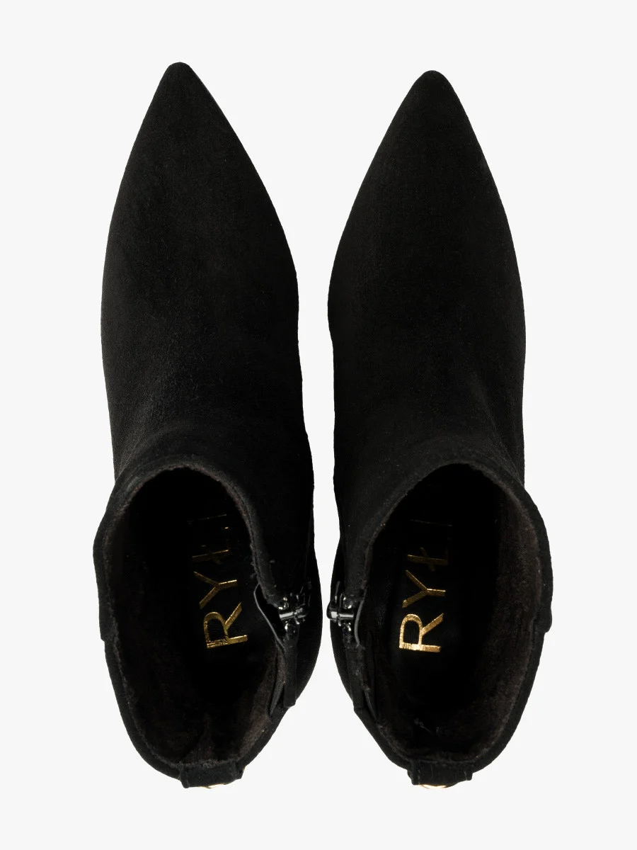 Czarne botki damskie na szpilce