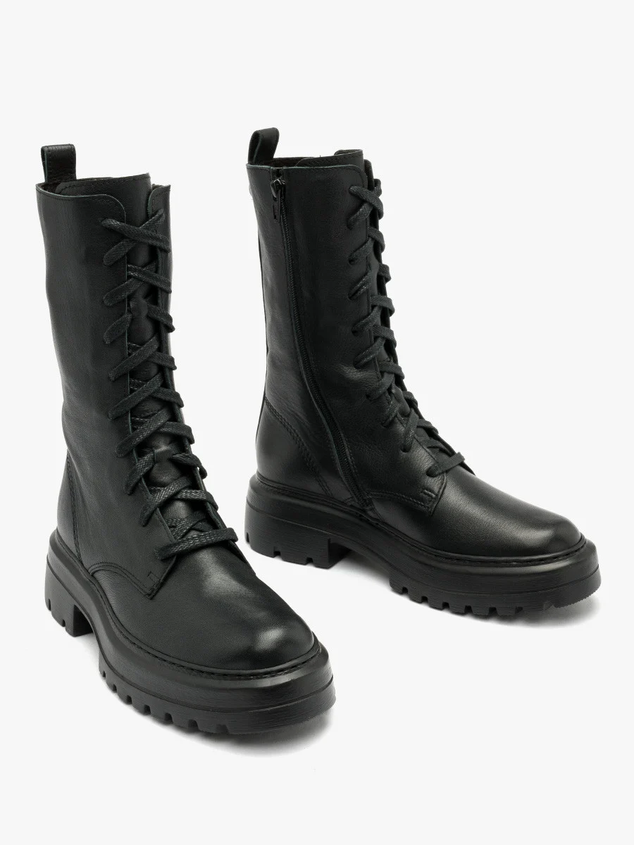 Czarne trzewiki workery damskie