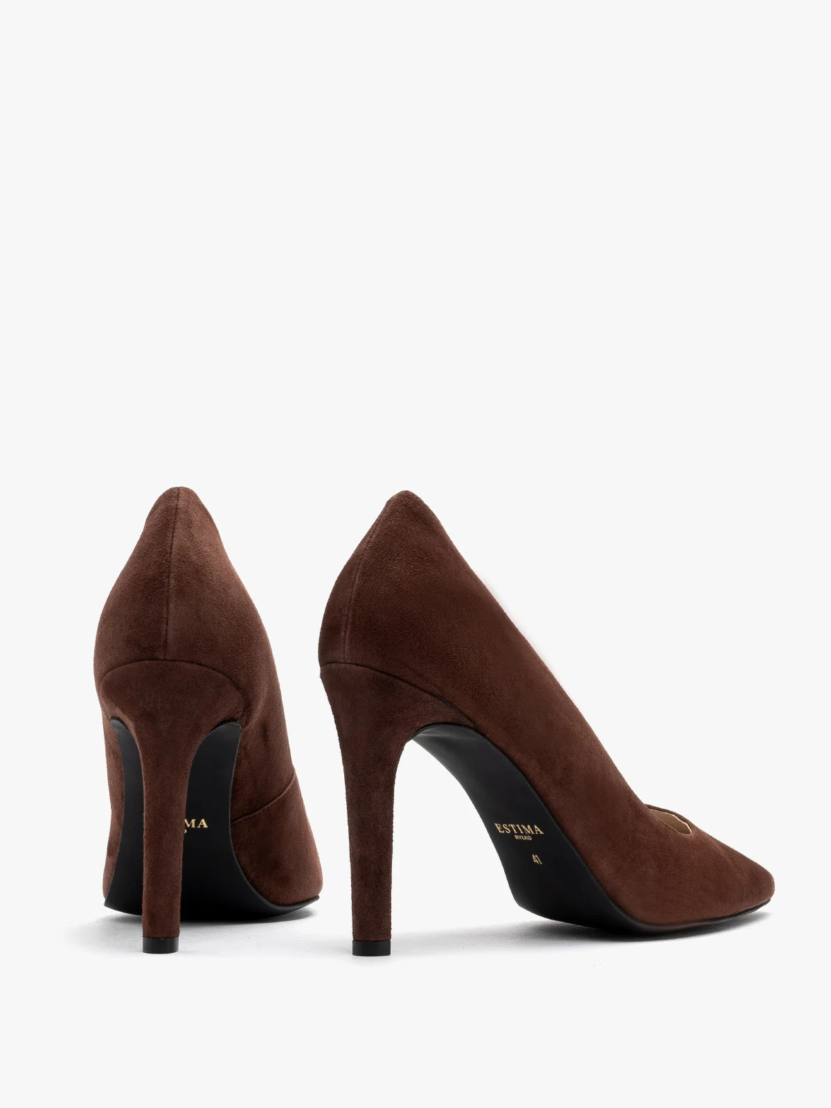 Brązowe czółenka na wysokiej szpilce