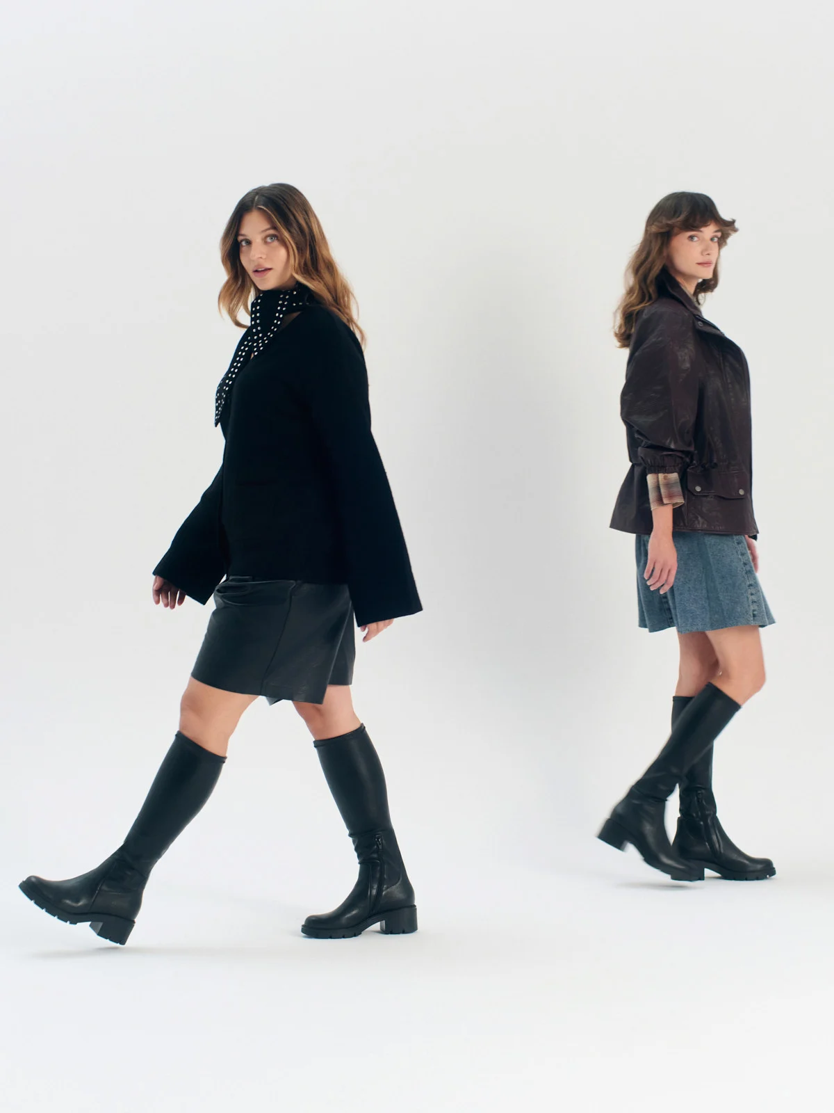 Czarne elastyczne kozaki