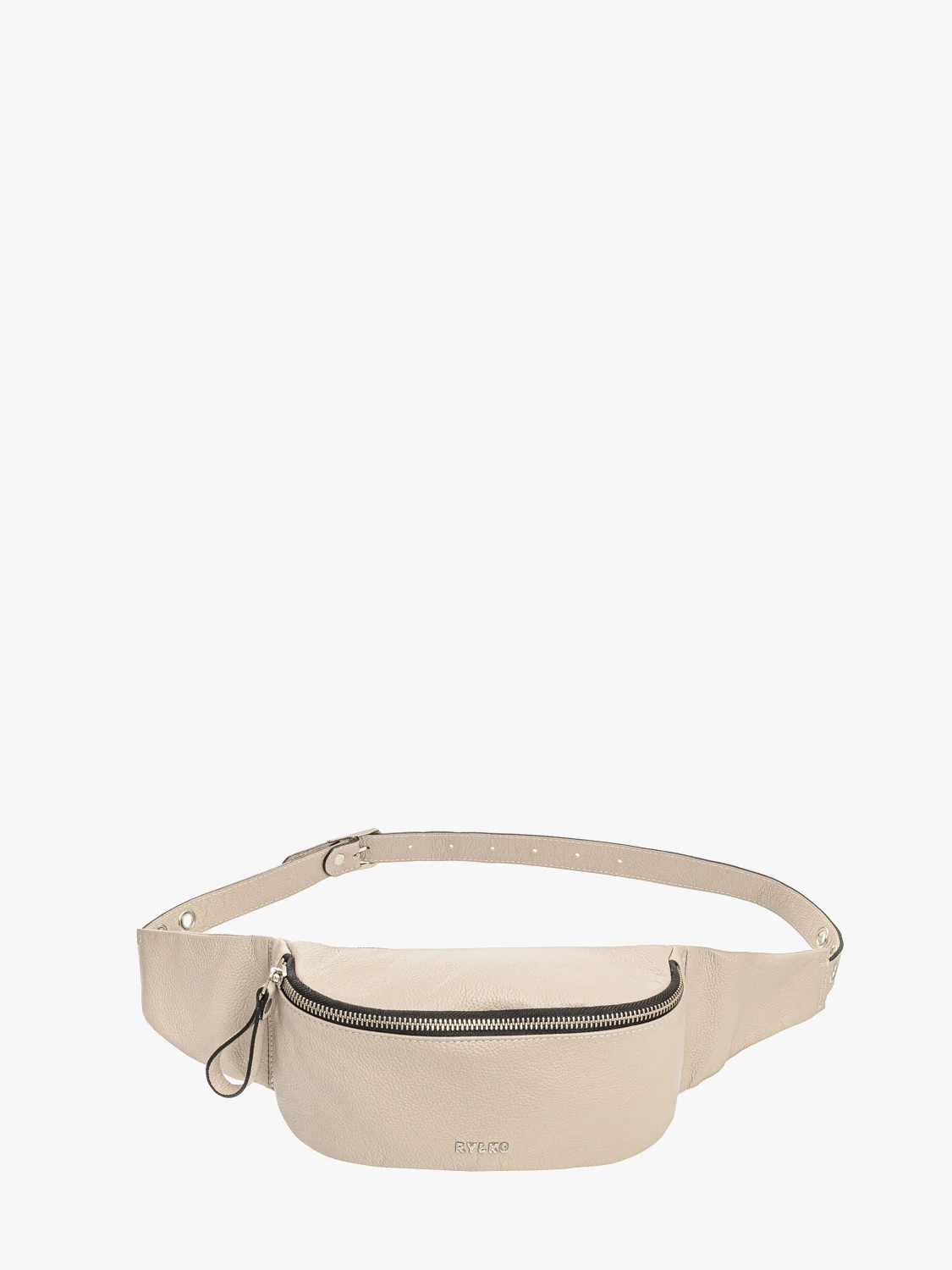 Mała beżowa torebka typu nerka