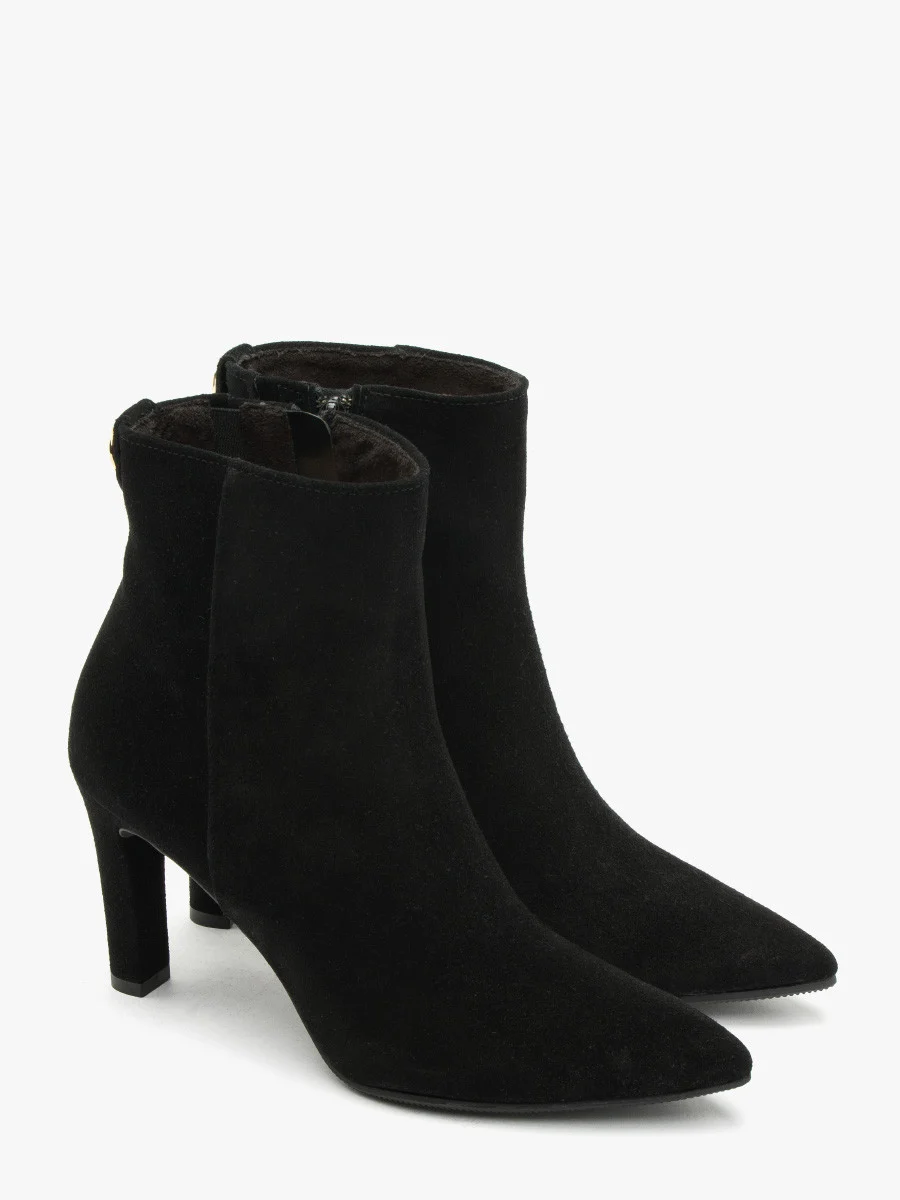 Czarne botki damskie na szpilce