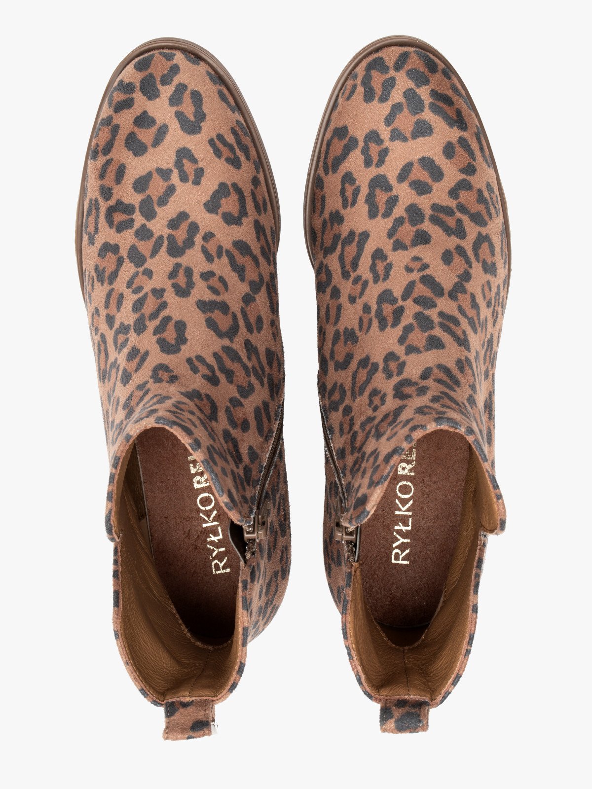 Botki damskie w panterkę