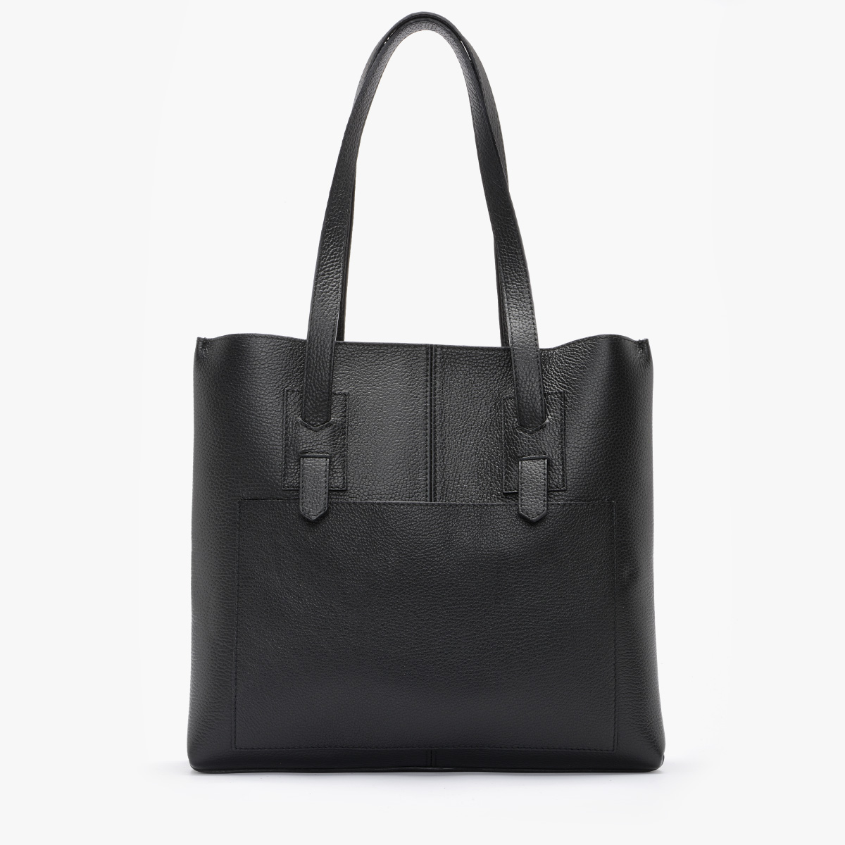 Czarna, duża torebka typu shopperka