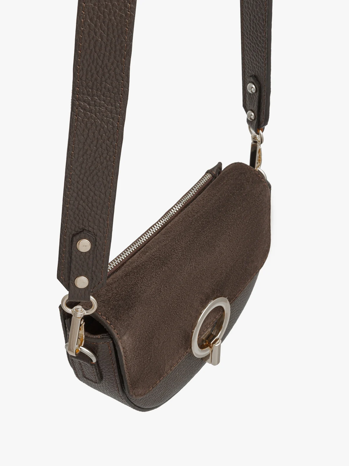 Mała, elegancka torebka damska ze złotymi detalami