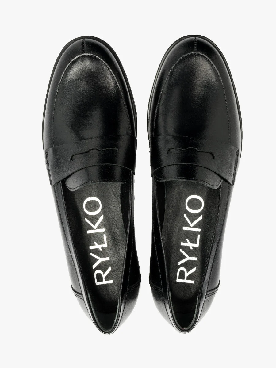 Czarne mokasyny damskie