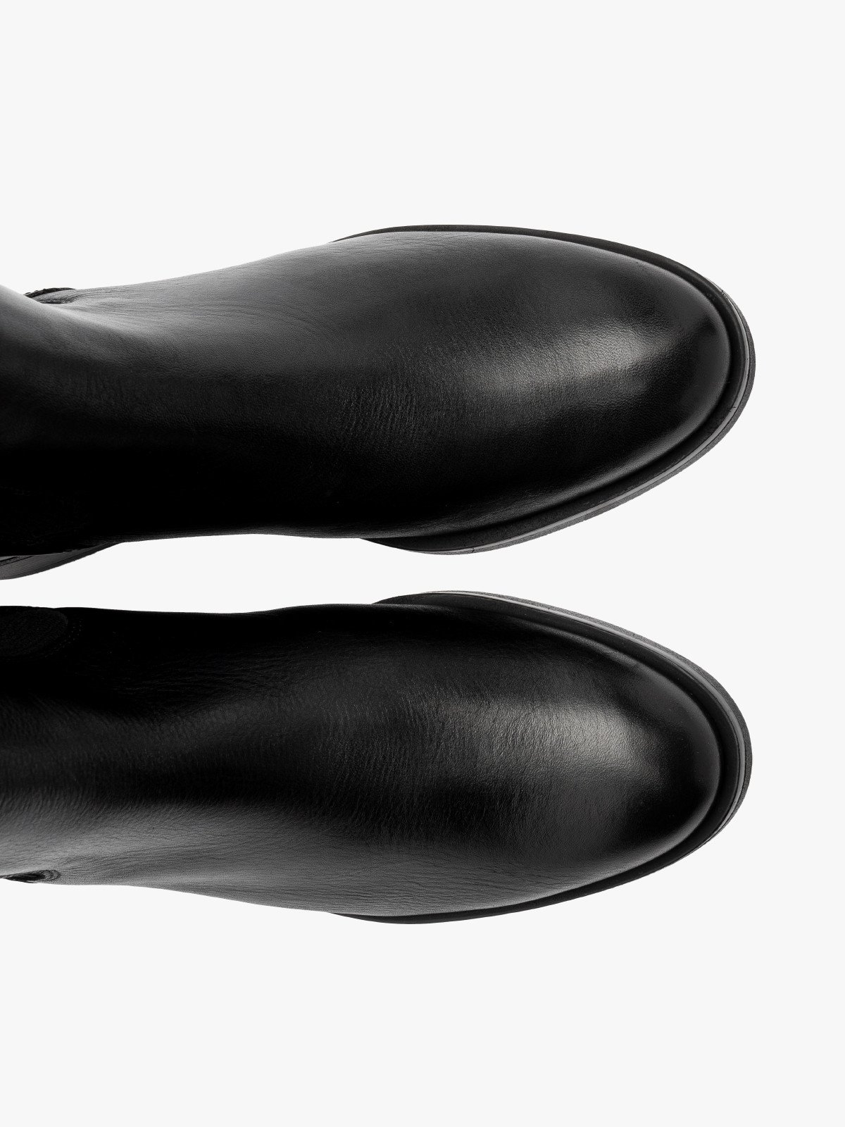 Czarne sztyblety damskie z ozdobną gumą