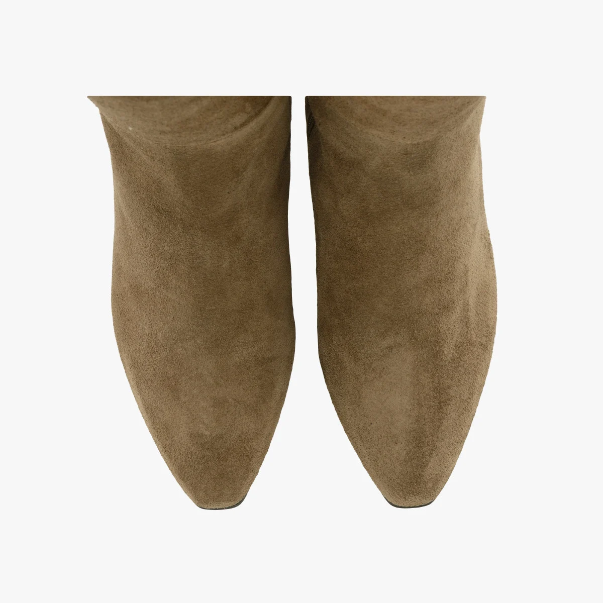 Piaskowe kozaki z szeroką cholewką