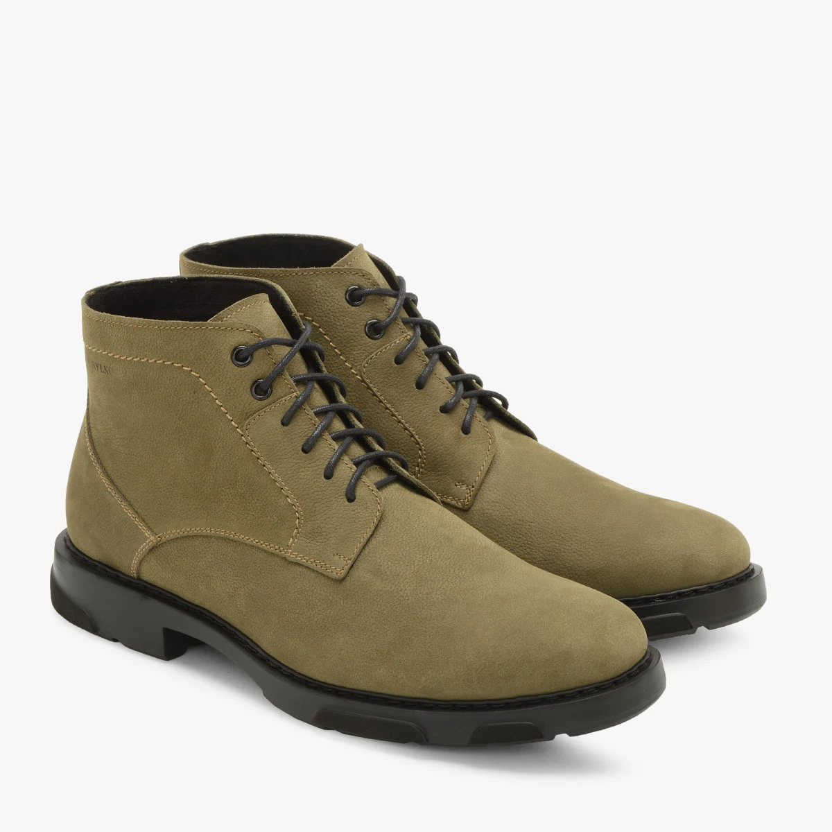 Oliwkowe casualowe trzewiki męskie