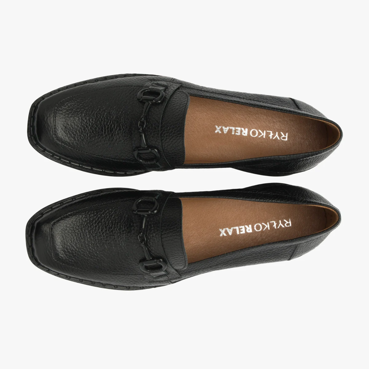 Czarne mokasyny na platformie