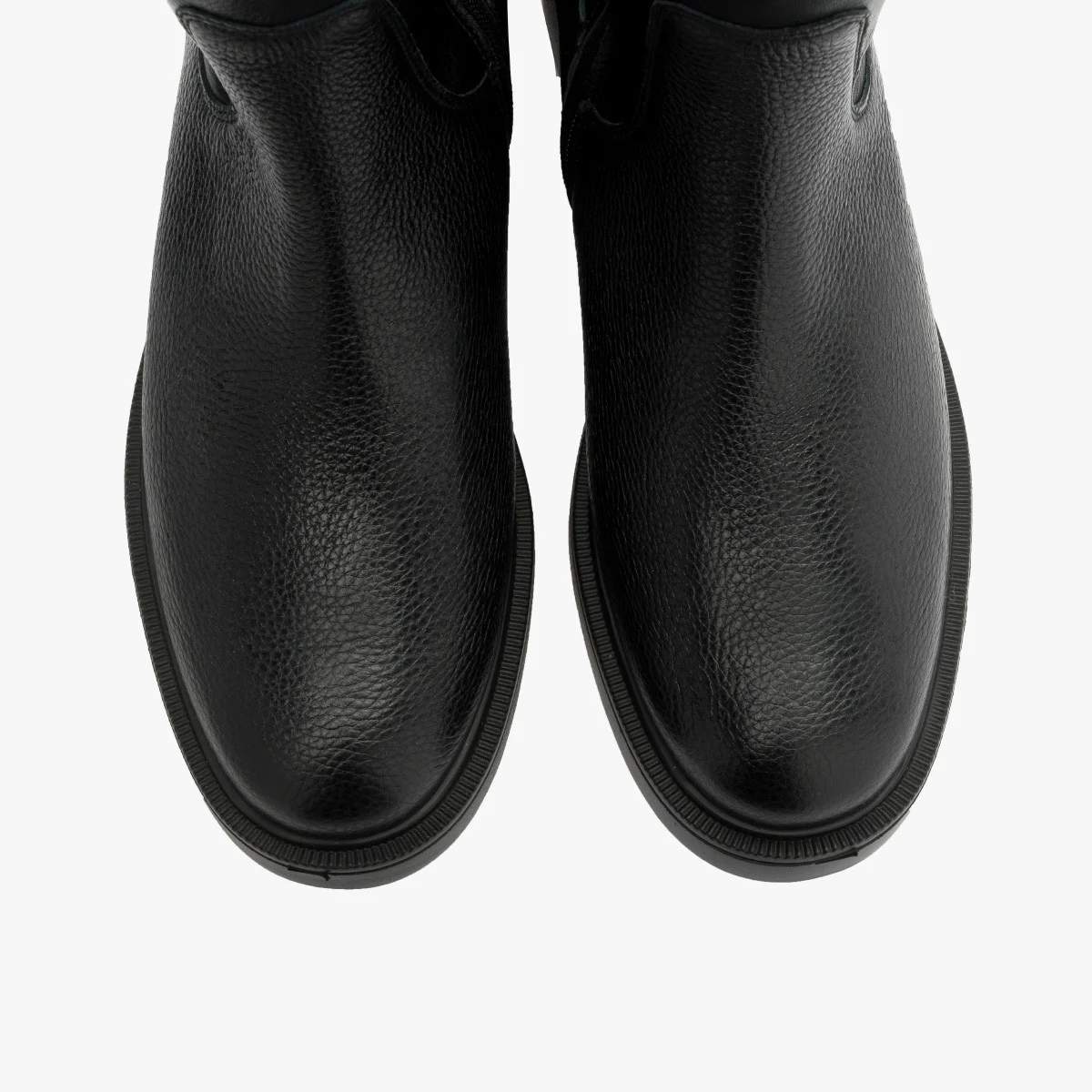 Czarne kozaki nad kolano z elastyczną cholewką