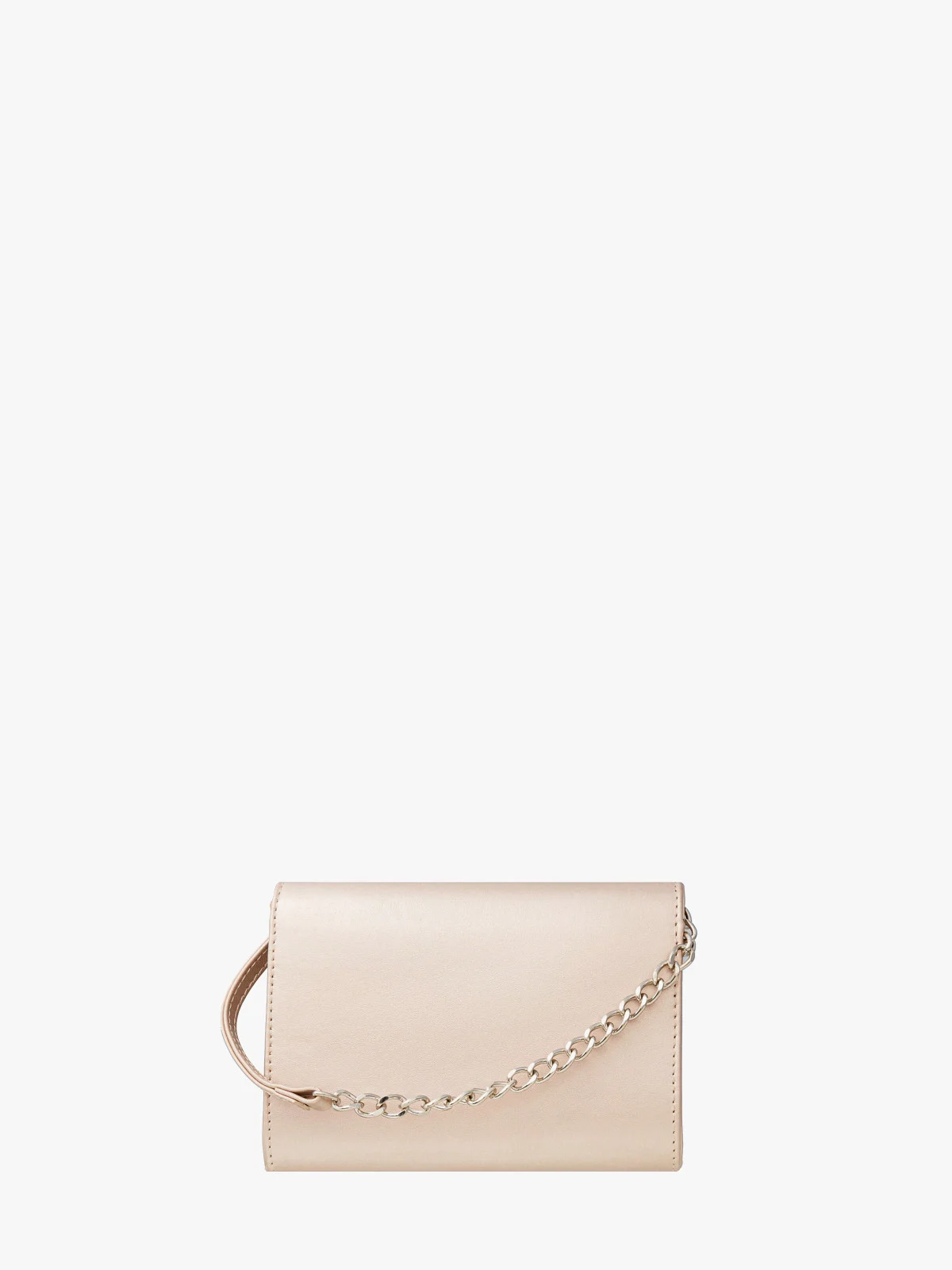 Platynowa torebka z ozdobną klapą