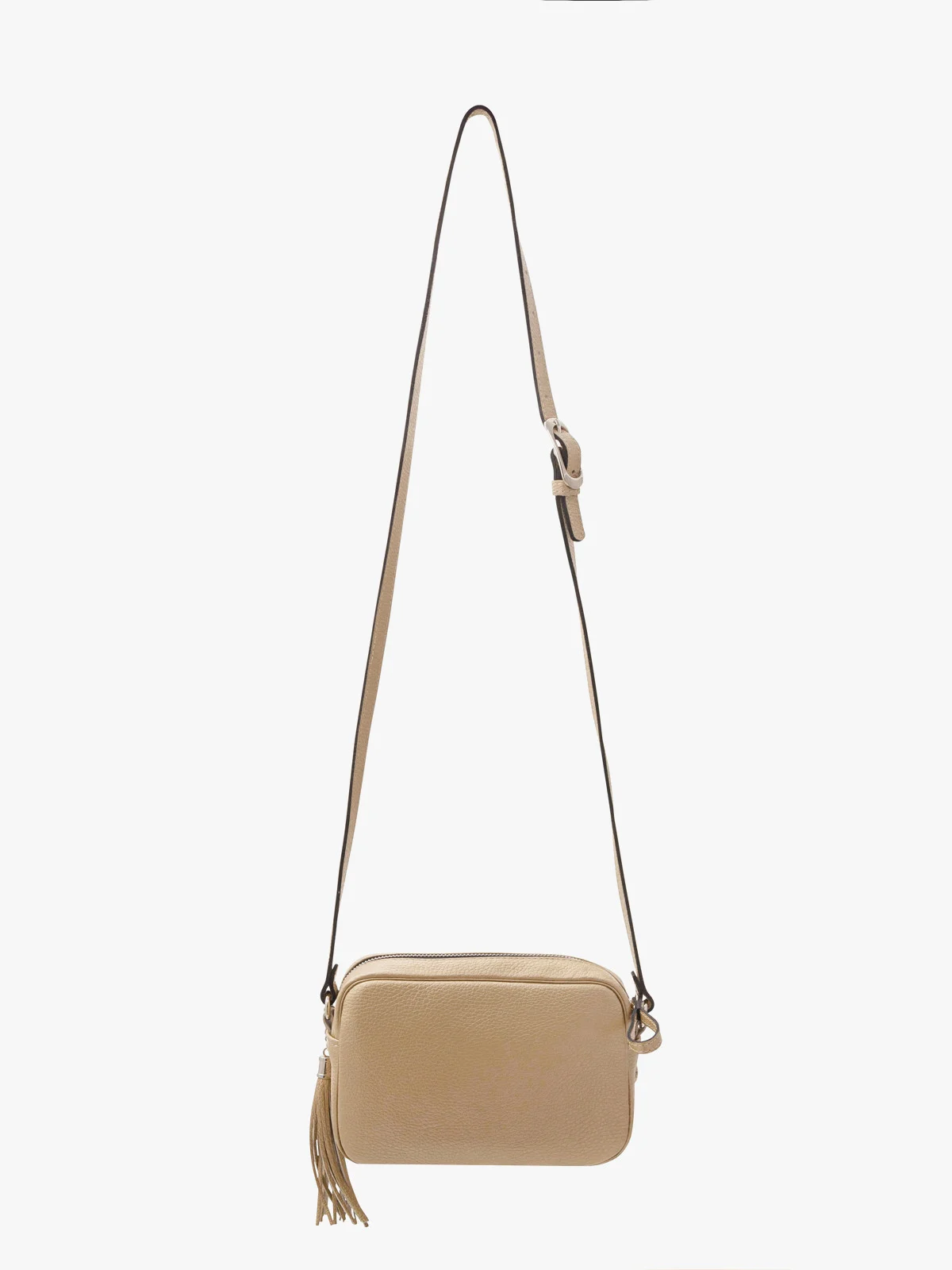 Złota torebka z ozdobnym frędzlem