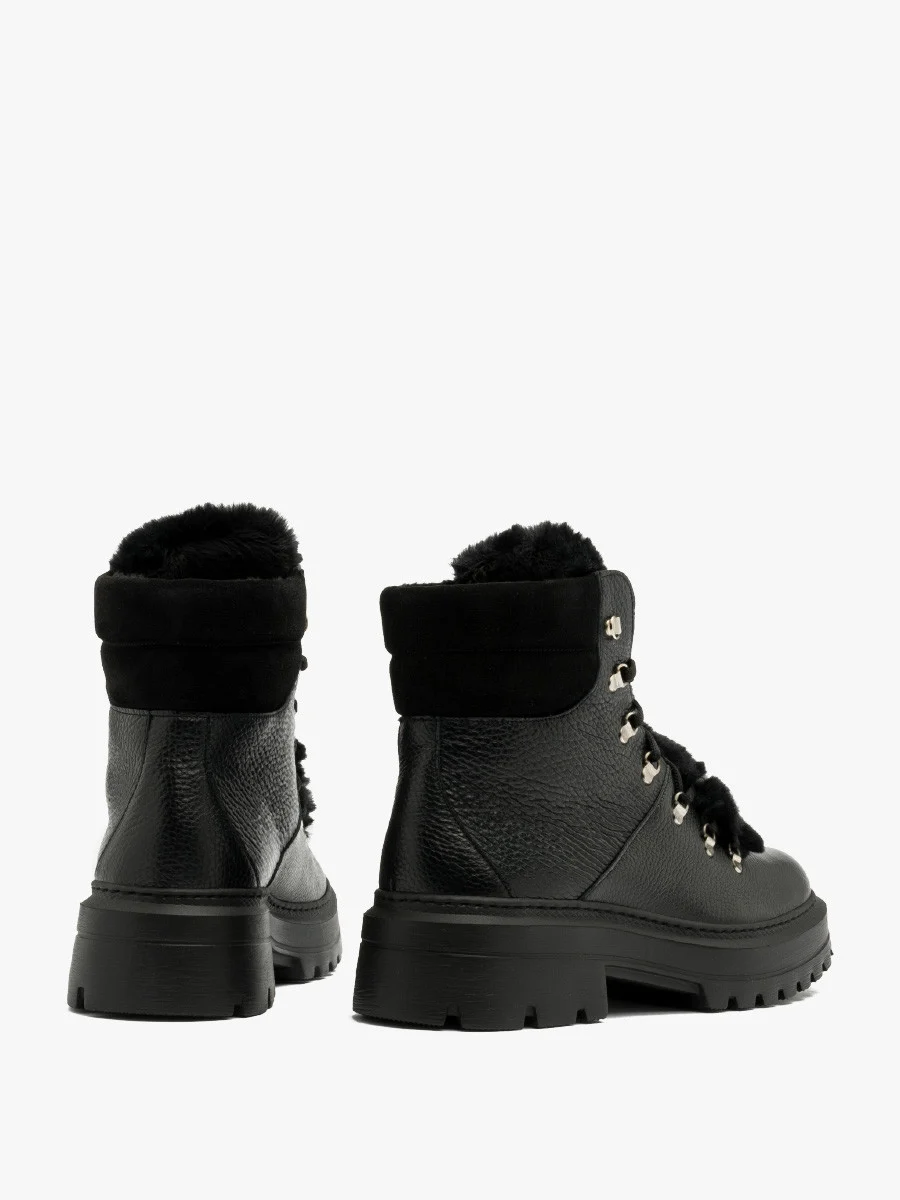 Czarne ocieplane trzewiki